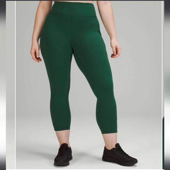 Lululemon Invigorate High-Rise Crop 23"Everglade Green - Picture 2 of 4